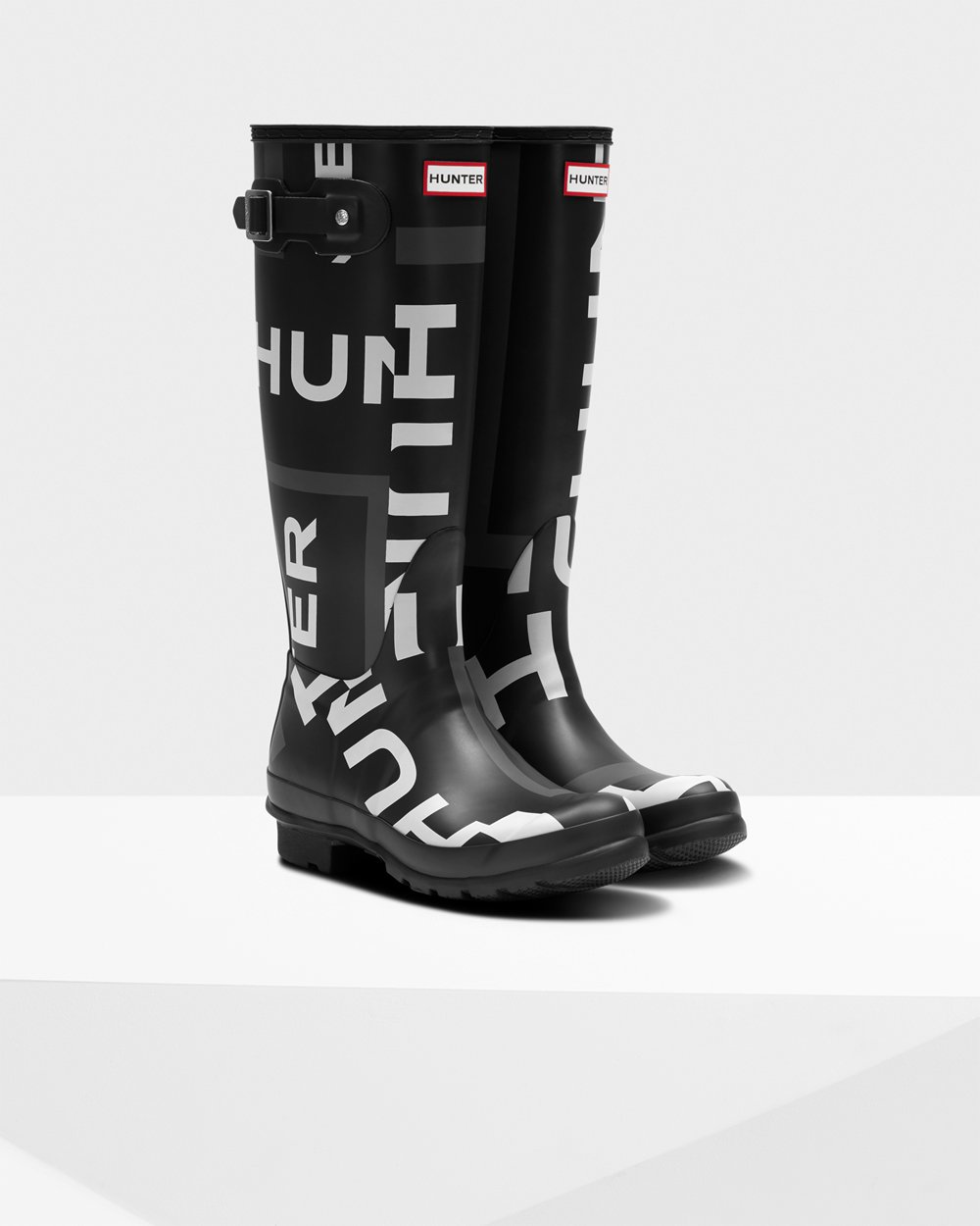 Galochas Altas Hunter Feminina Pretas - Original Exploded Logo - 78PXSENOK